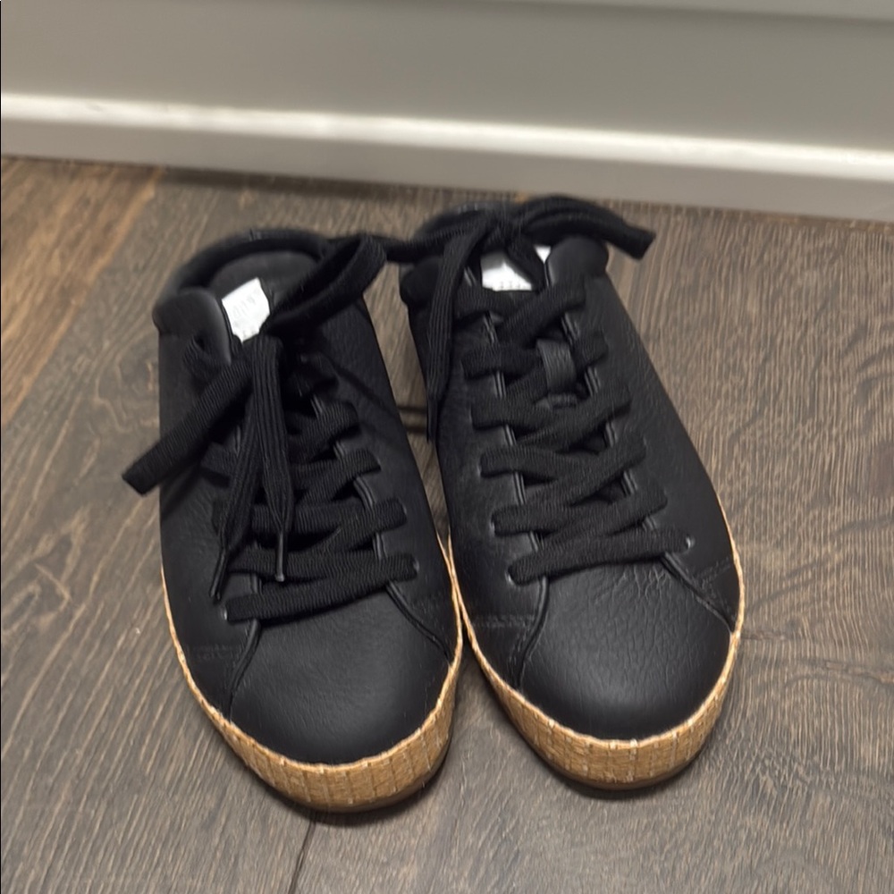 rag & bone Black and Tan Mules with Minimalist Design